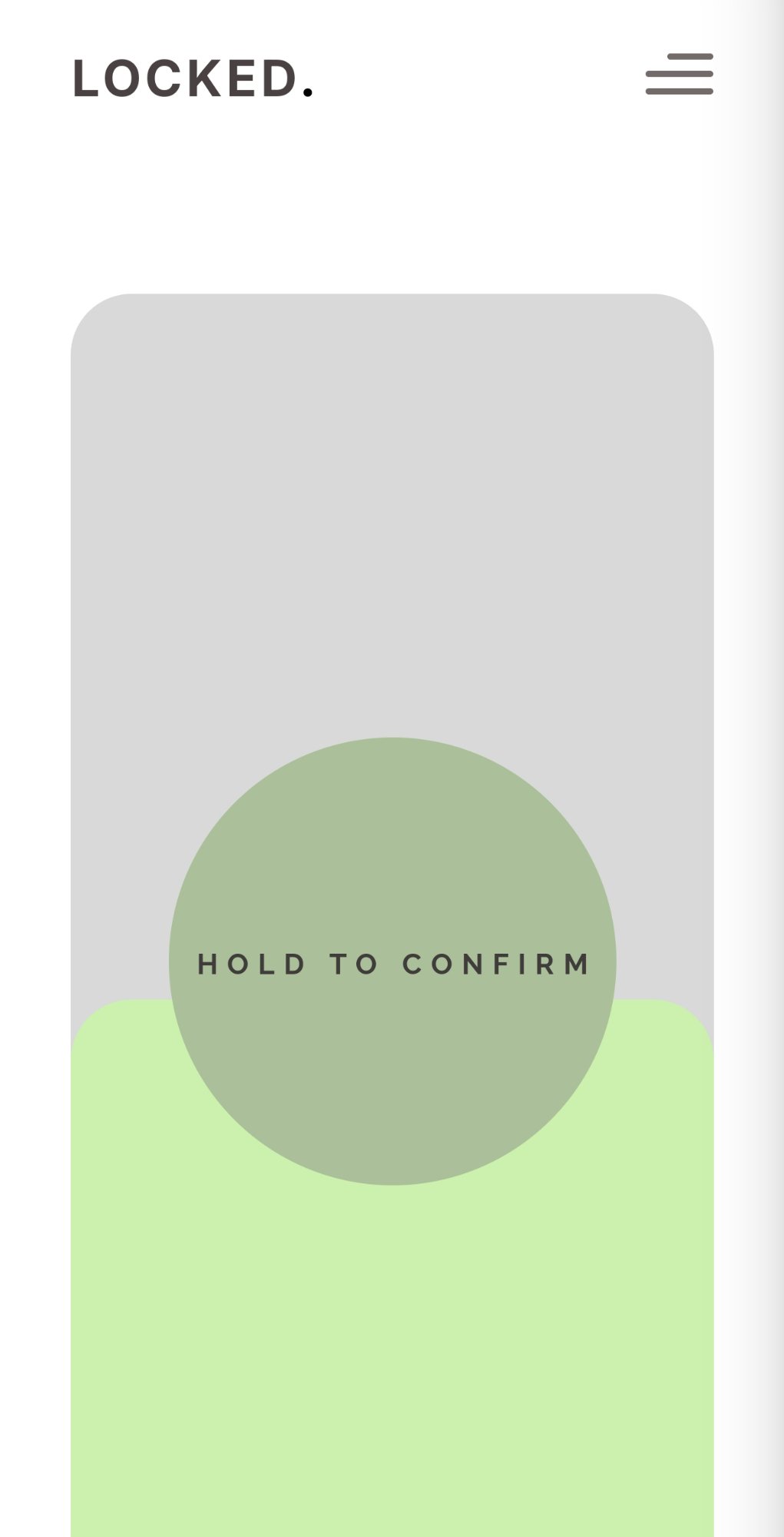 LOCKED hold to confirm