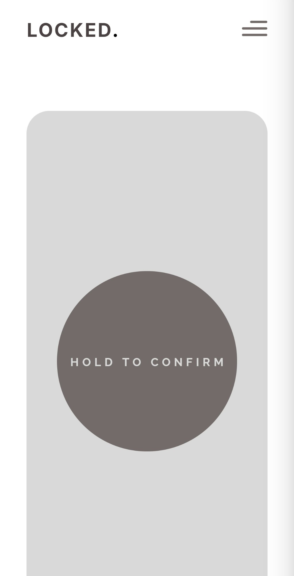 LOCKED hold grey