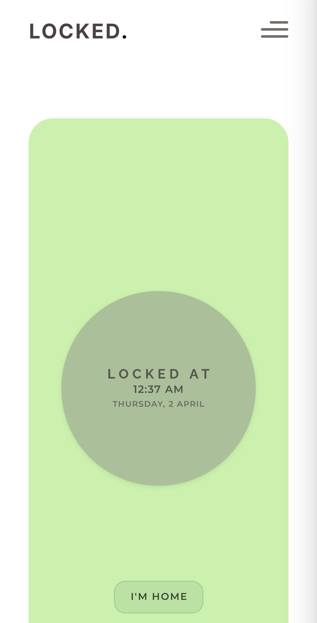 LOCKED confirmed green
