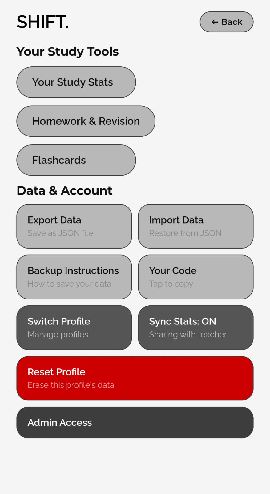SHIFT School tools